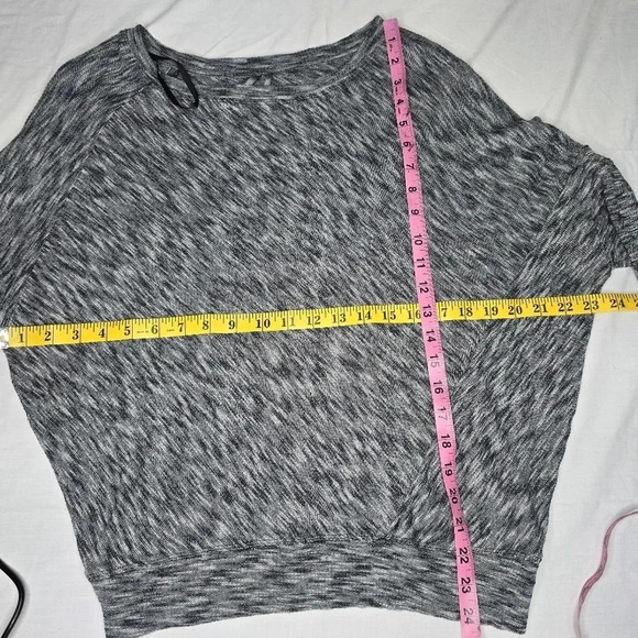 By Anthropology Sweater Size Small Long Dolman Sleeve Heather Gray Cotton - Picture 3 of 6